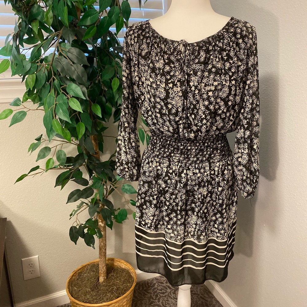 Max Studio Black Floral Dress NWT